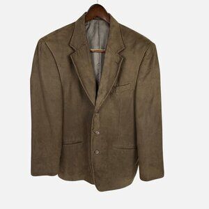Vintage J.Riggings Men's Faux-Suede Blazer Brown Size 42R